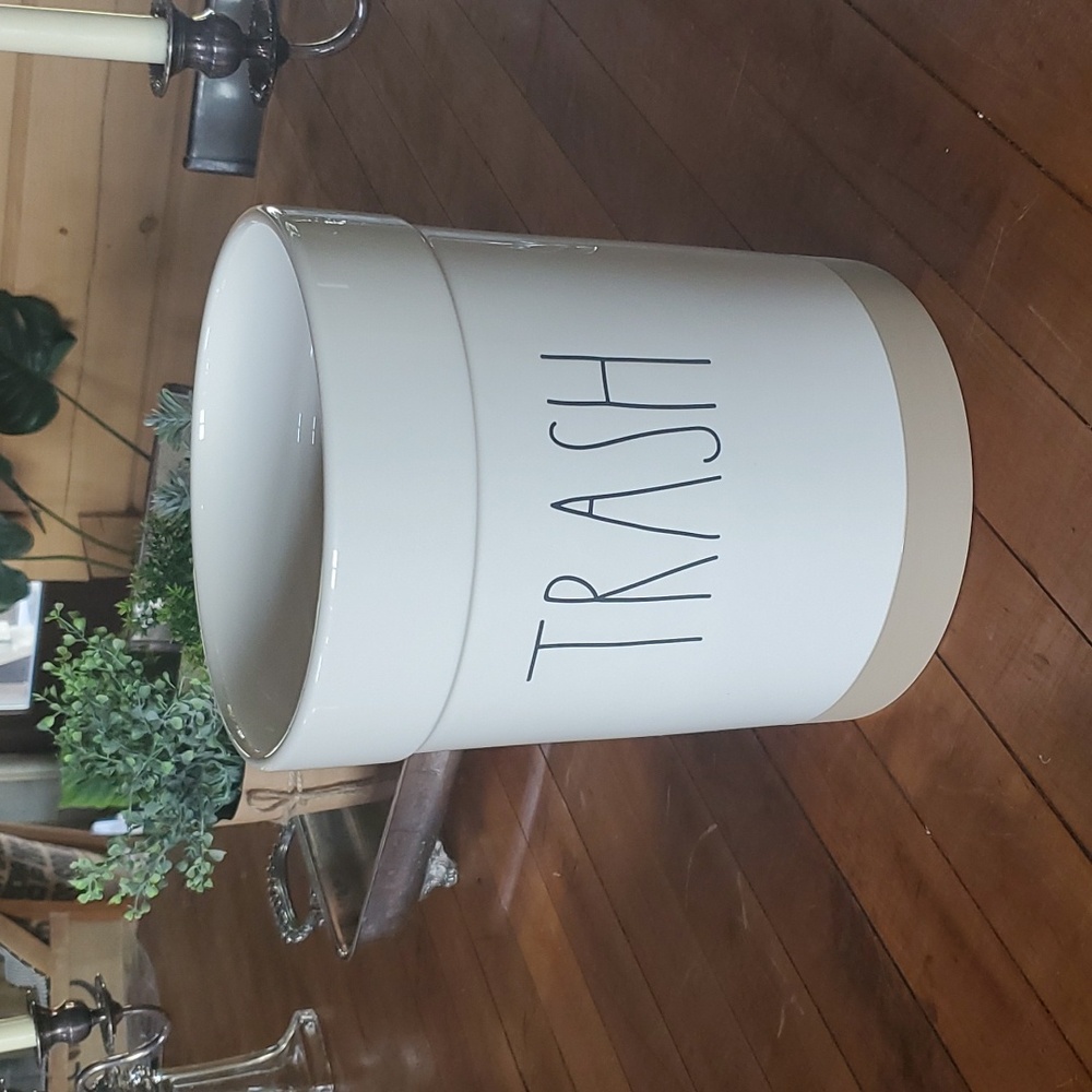 Rae Dunn trash garbage ceramic container